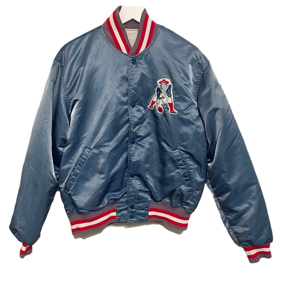 NFL Vintage Patriots Varsity Jacket Women’s Size Large Football Made in the USA
